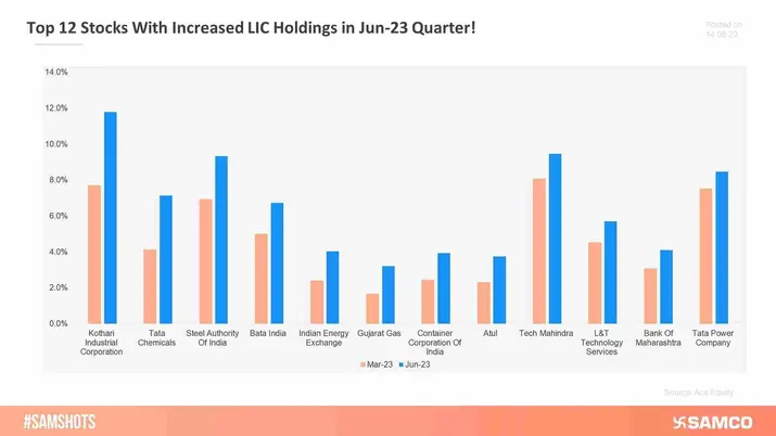 Unveiled: The Top 12 Stocks LIC Boosted Stakes in for Q1FY24! 
