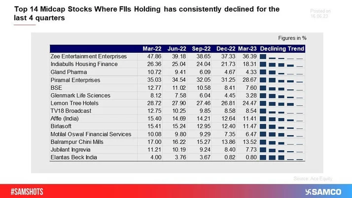 FIIs Dumped Midcap Stocks in Past Four Quarters!