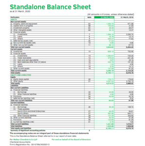 Balance Sheet Dabur India