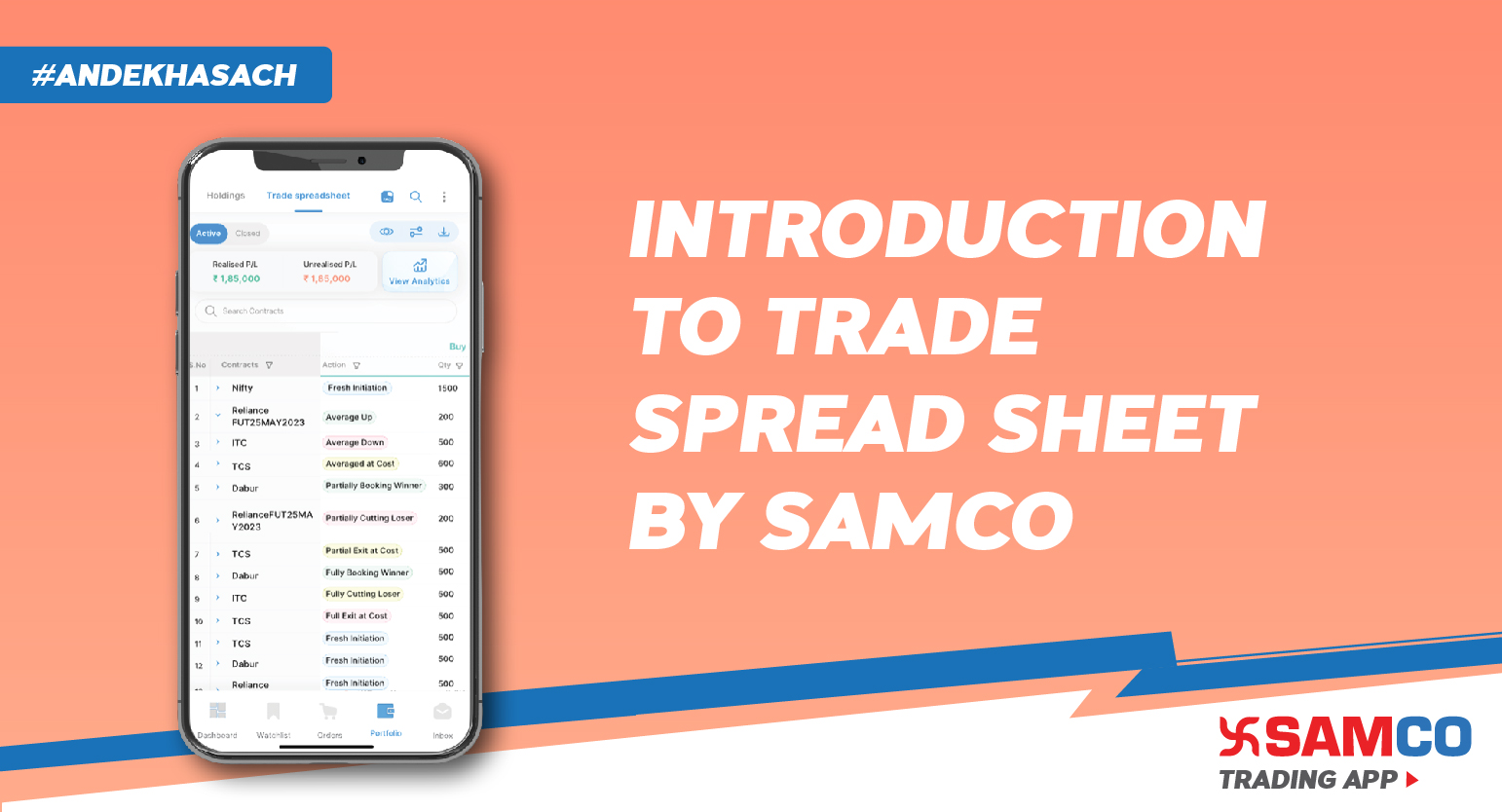 Introduction to Trade Spread Sheet by Samco